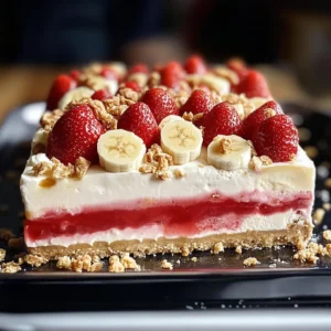 strawberry banana crunch cheesecake
