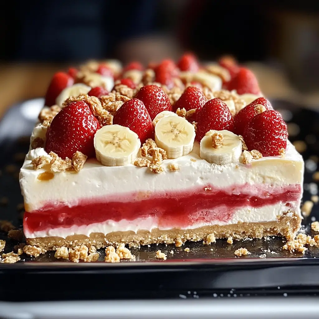 strawberry banana crunch cheesecake