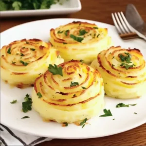 Stuffed Mashed Potato Nests – Golden baked mashed potato cups filled with creamy, cheesy fillings, topped with herbs and served warm.
