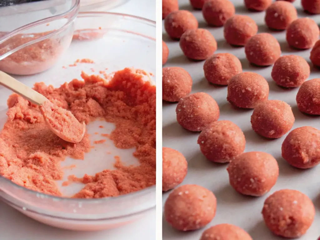 Baking Process for Pink Sugar Cookies