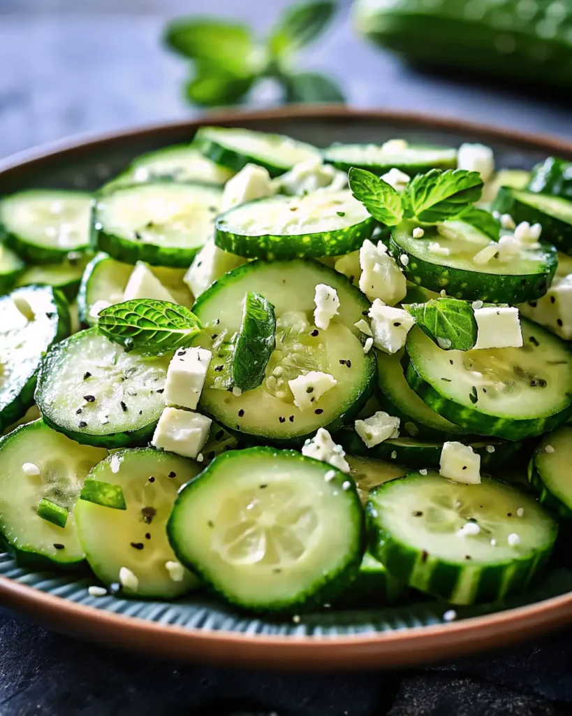 Cucumber Feta Salad with Lemon-Herb Vinaigrette