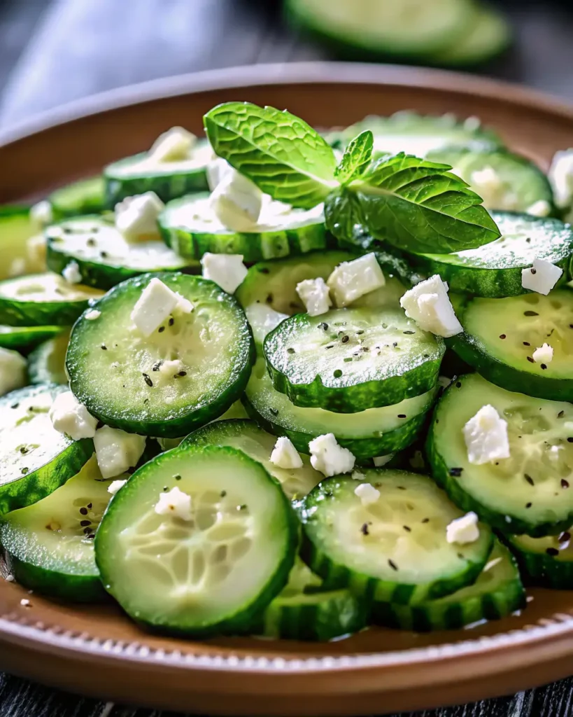 Cucumber Feta Salad with Lemon-Herb Vinaigrette