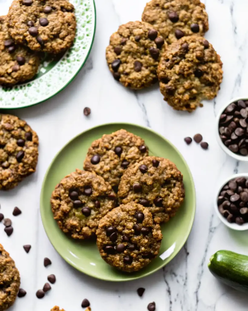 Zucchini oatmeal chocolate chip cookies