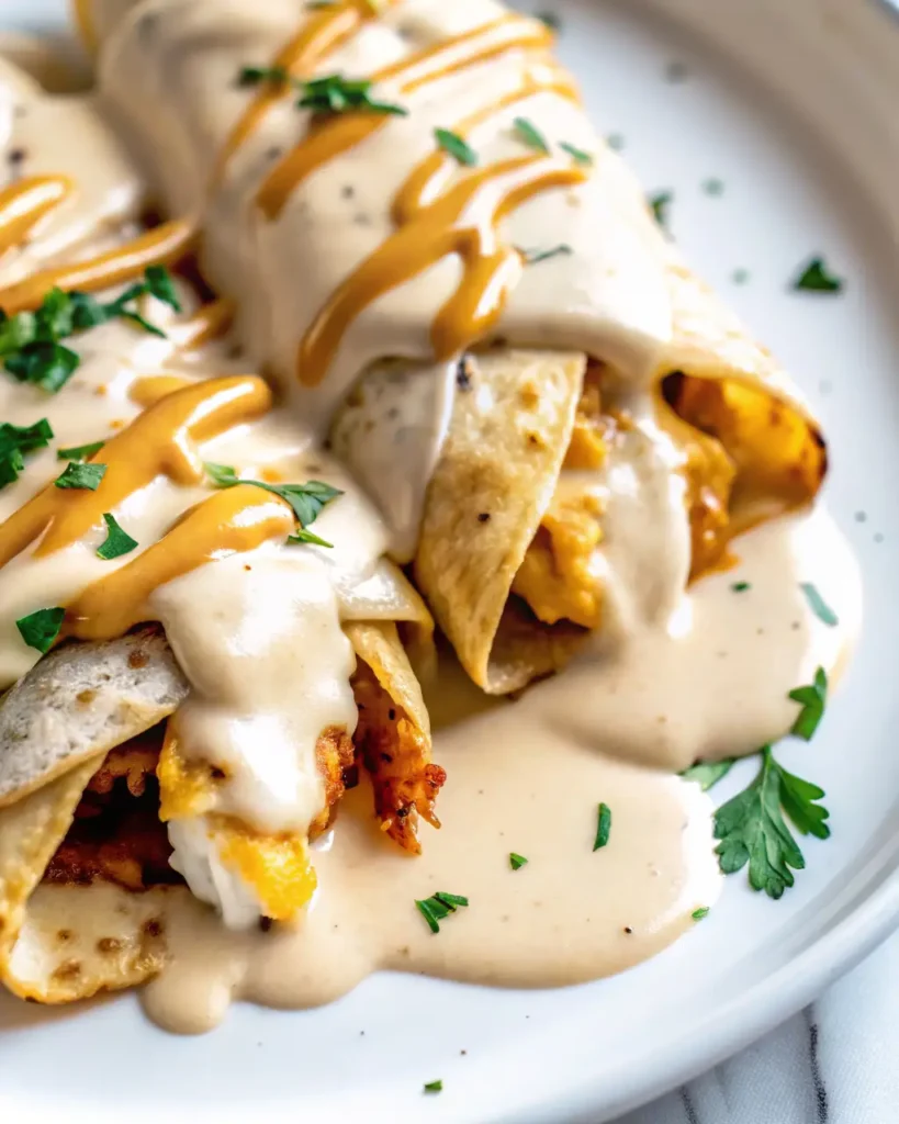 Cheesy Garlic Chicken Wraps