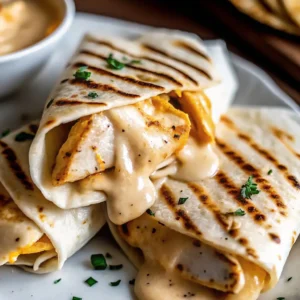 Cheesy Garlic Chicken Wraps