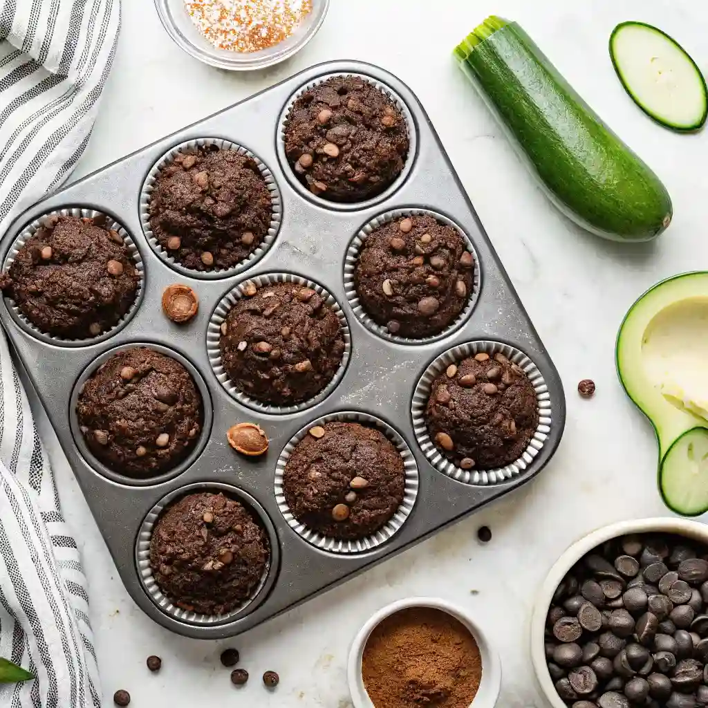 Chocolate Zucchini Muffins