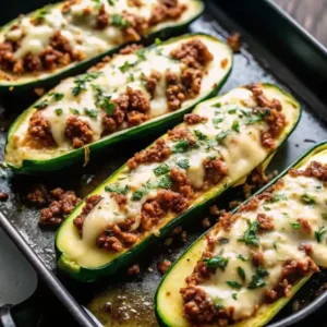 Ground Beef Zucchini Boats