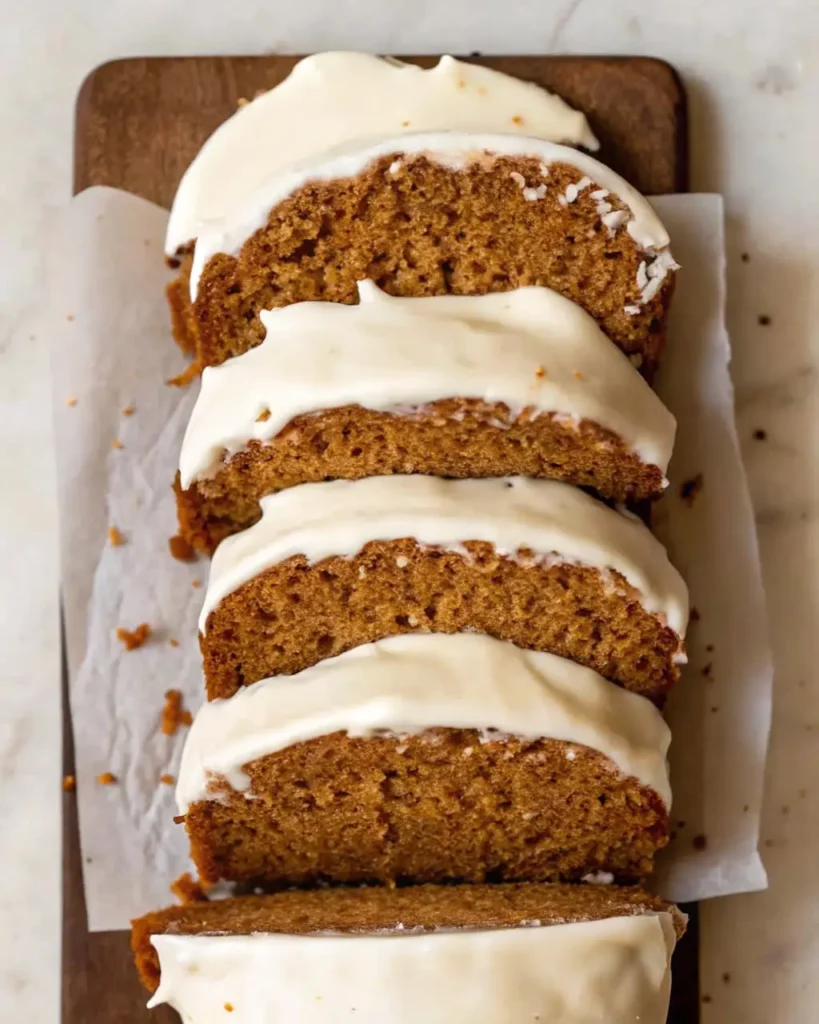 Pumpkin Bread with Cream Cheese Frosting