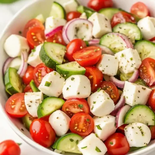 Refreshing Cucumber Caprese Salad