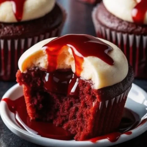 Vampire Bite Cupcakes