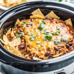Crockpot Chicken Enchilada Casserole