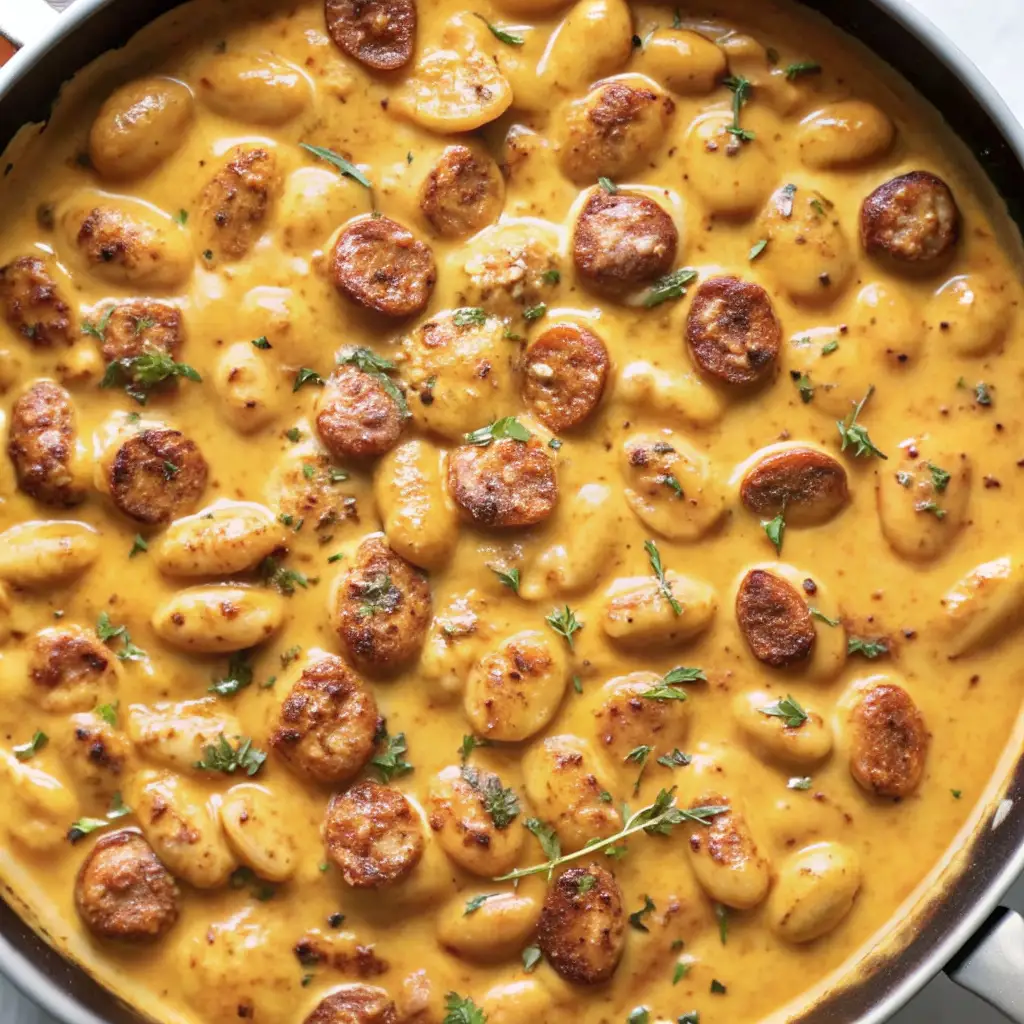 Creamy Butternut Squash Gnocchi with Sausage