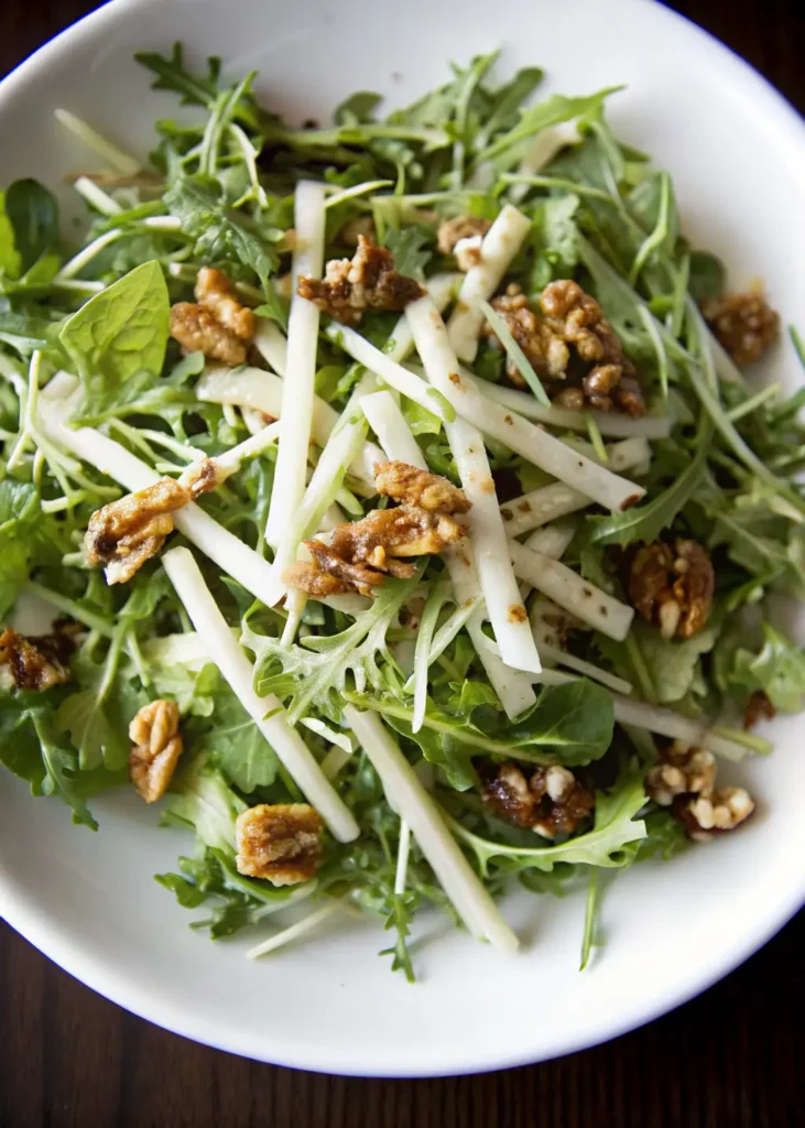 Honey Crisp Apple Salad with Candied Walnuts & Spiced Cider Vinaigrette