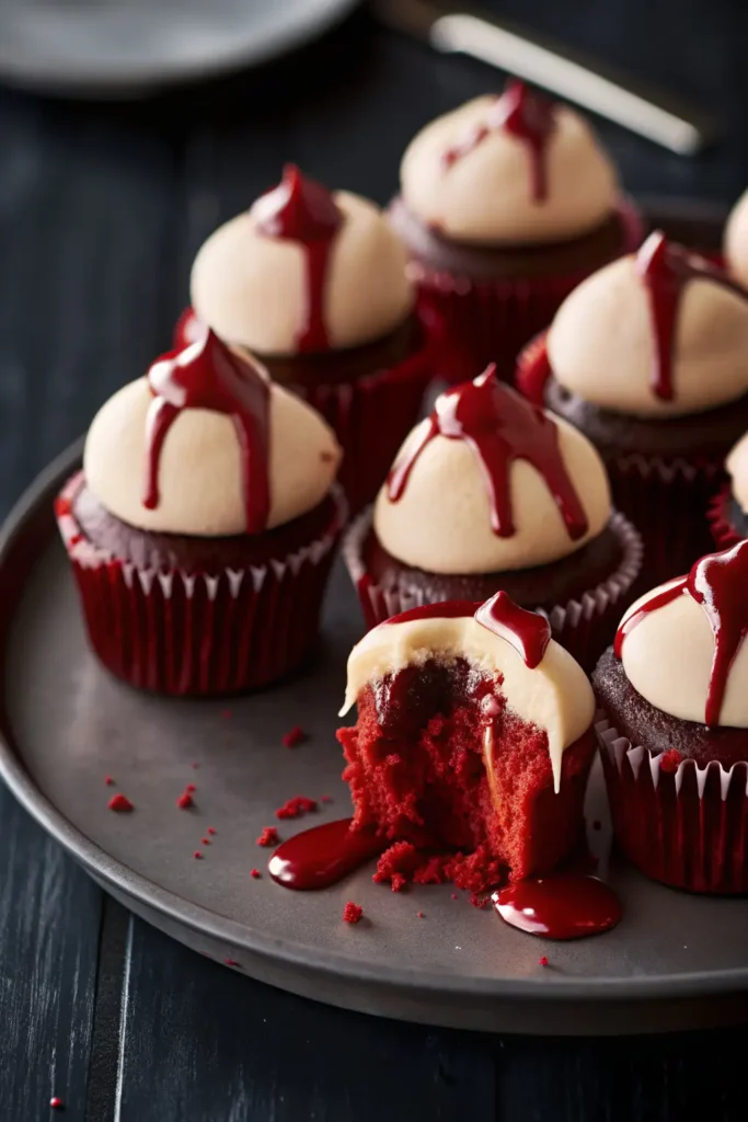 Vampire Bite Cupcakes