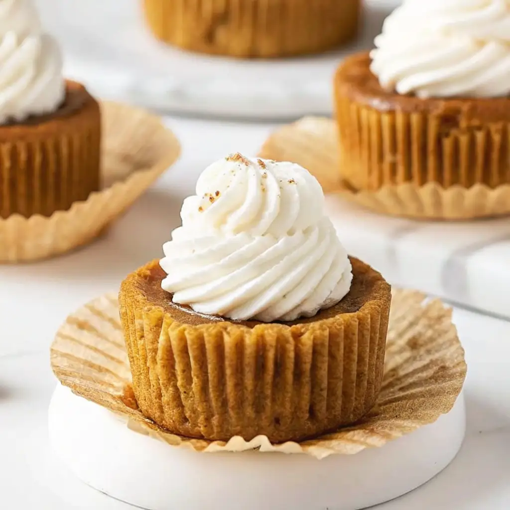 Crustless Pumpkin Pie Cupcakes