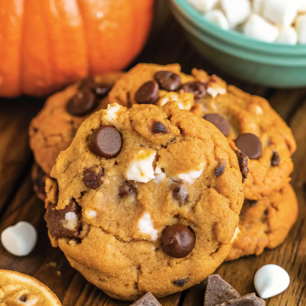 Pumpkin S'mores Cookies