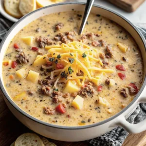 Easy Cheeseburger Soup