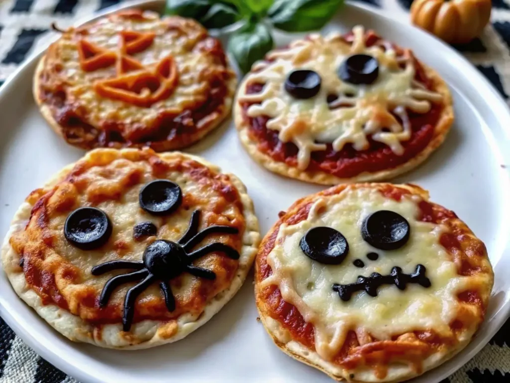 Mini Halloween Pizzas
