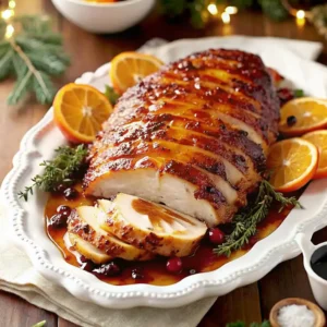 Cranberry Orange Glazed Turkey Breast
