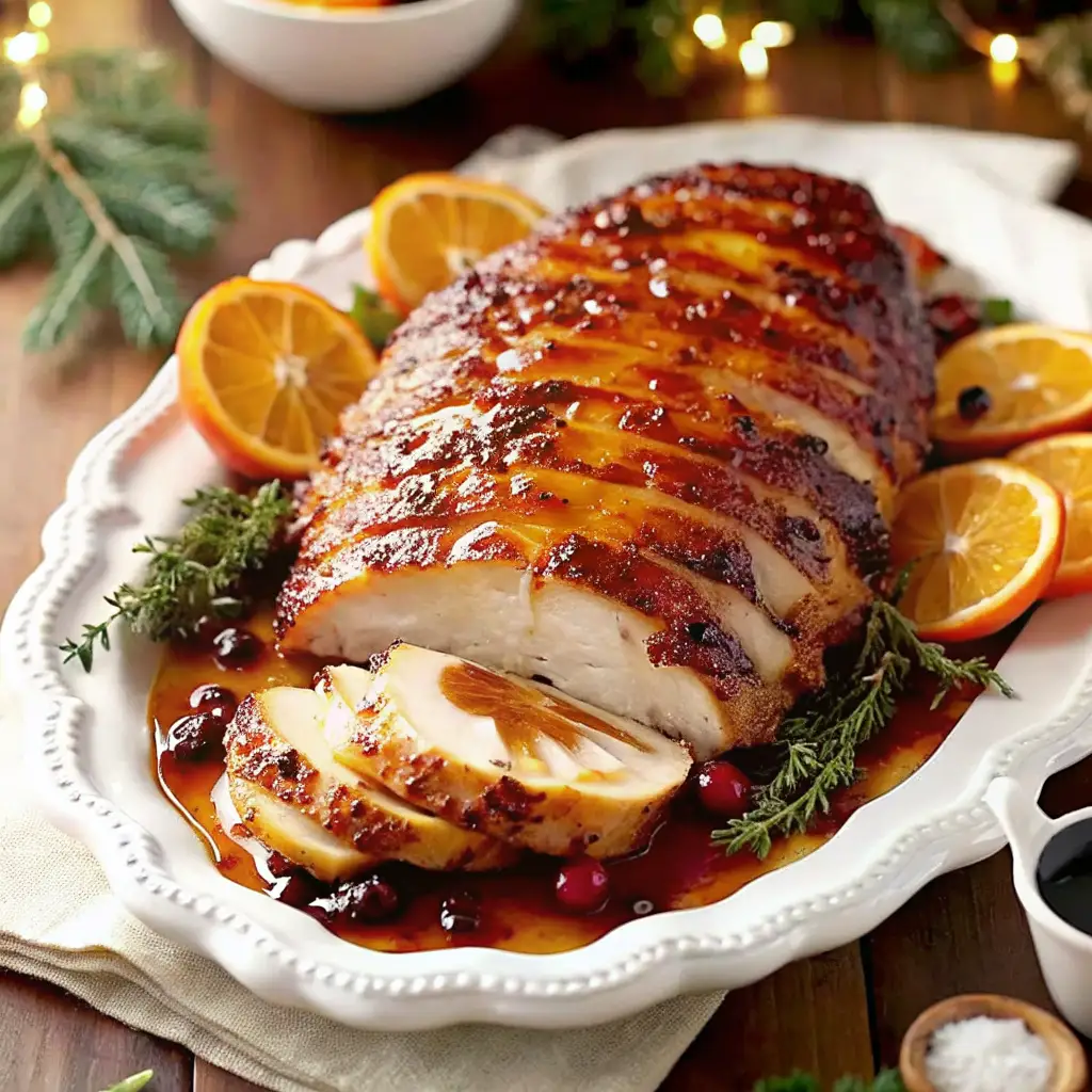 Cranberry Orange Glazed Turkey Breast