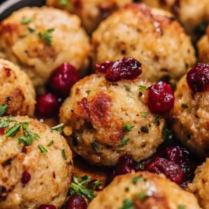 Cranberry Turkey Stuffing Balls