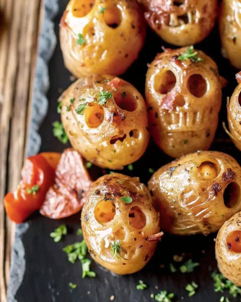 Halloween Skull Potatoes