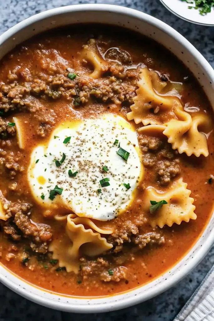 One-Pot Lasagna Soup
