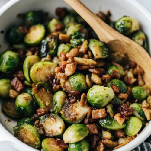 Maple Bourbon Bacon Brussels Sprouts