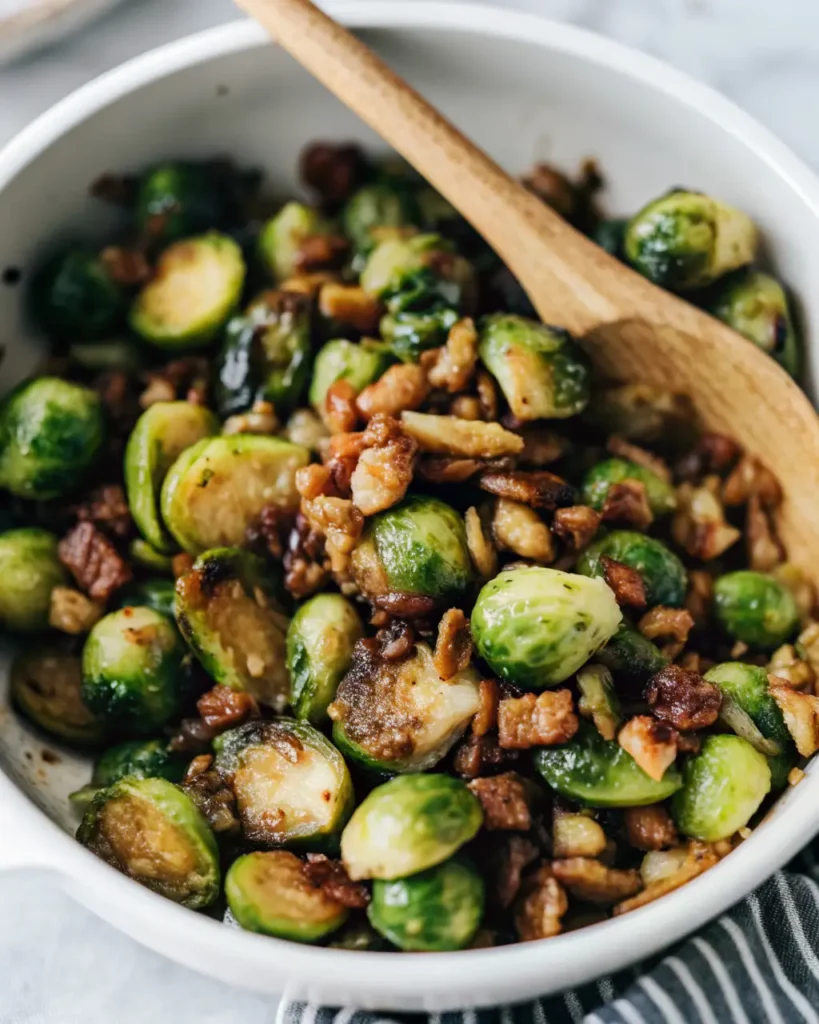 Maple Bourbon Bacon Brussels Sprouts
