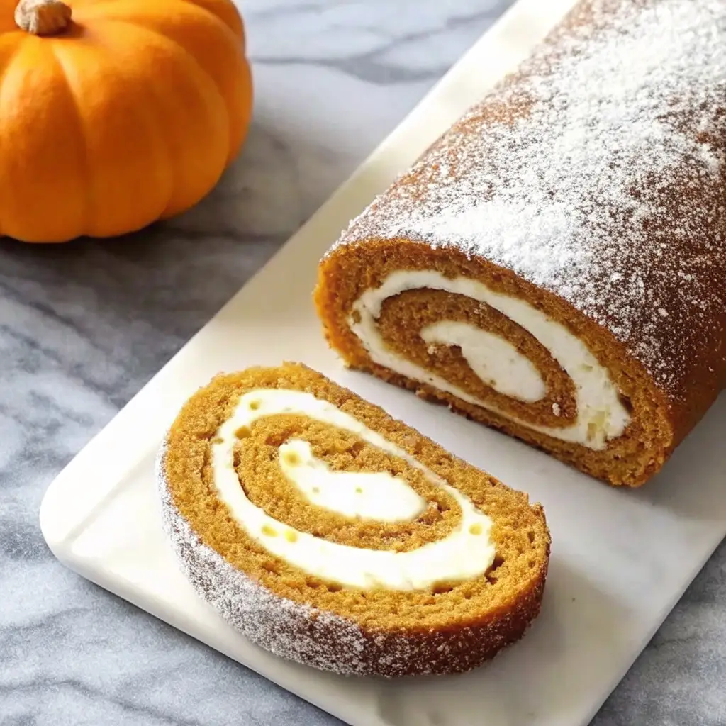 Pumpkin Spice Roll Cake
