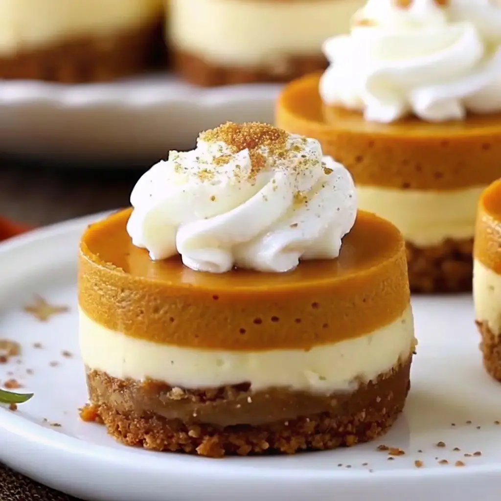 Mini Pumpkin Pie Cheesecakes