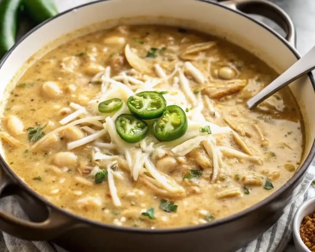 Crockpot Creamy White Chicken Chili