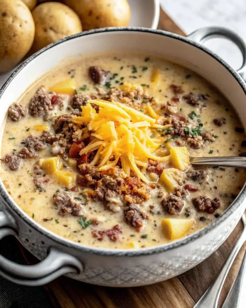 Easy Cheeseburger Soup
