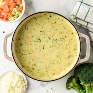 High-Protein Broccoli Cheddar Soup