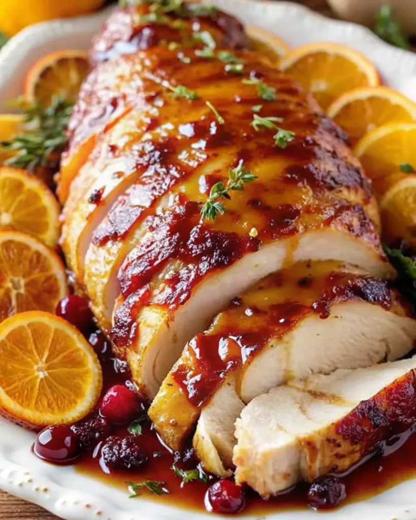 Cranberry Orange Glazed Turkey Breast