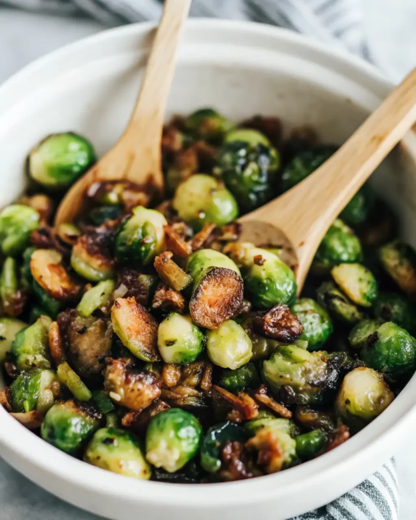 Maple Bourbon Bacon Brussels Sprouts