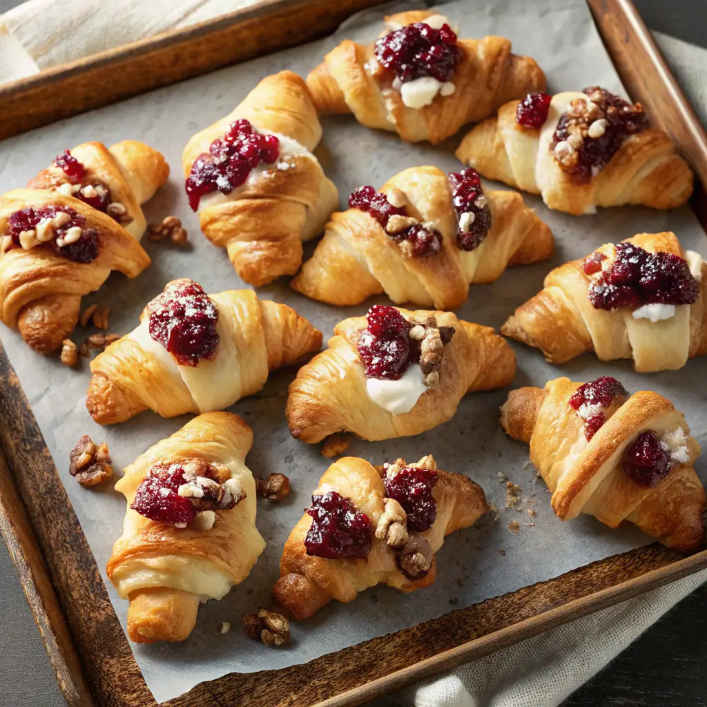Cranberry Cream Cheese Crescent Bites