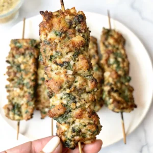 ranch garlic parmesan chicken skewers