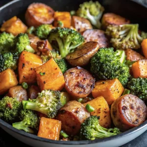 Honey Garlic Sausage Sweet Potatoes