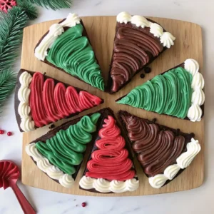 Frosted Christmas Brownies