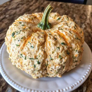 pumpkin shaped cheese ball