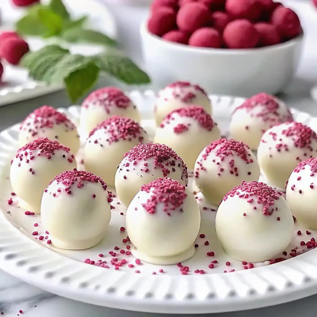 White Chocolate Raspberry Truffles