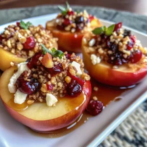 baked apples with feta