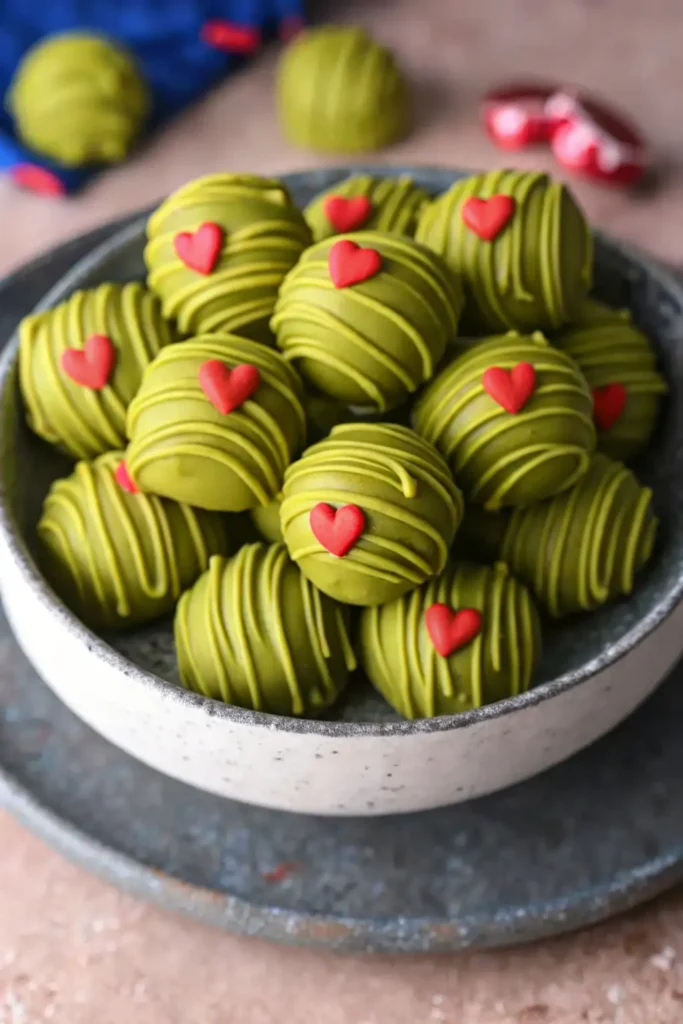 grinch oreo truffles