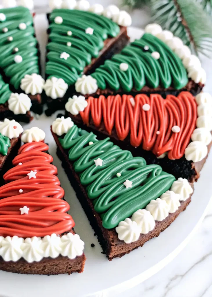 Frosted Christmas Brownies