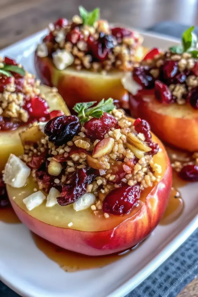 baked apples with feta