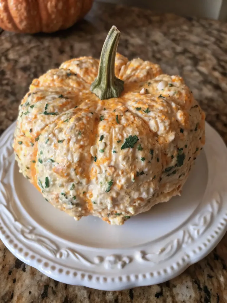 pumpkin shaped cheese ball