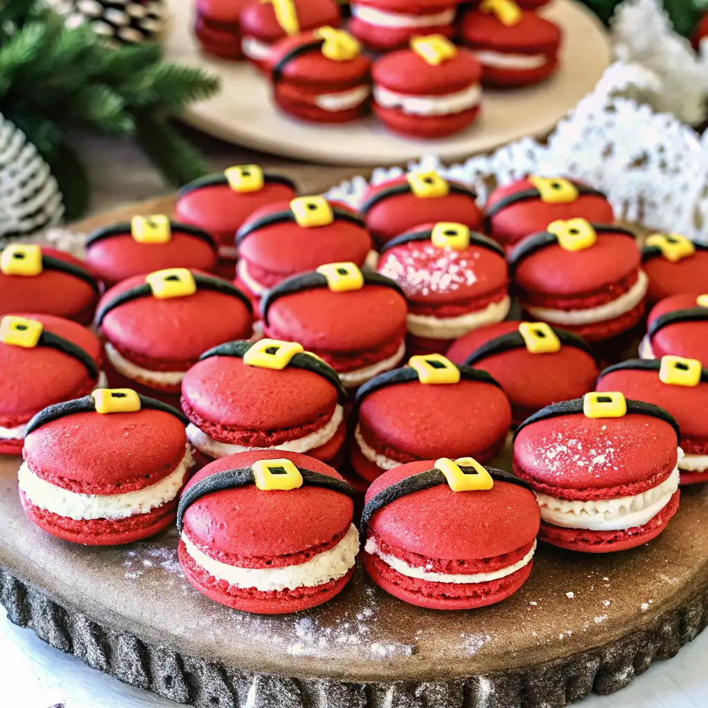 santa claus macarons - 2