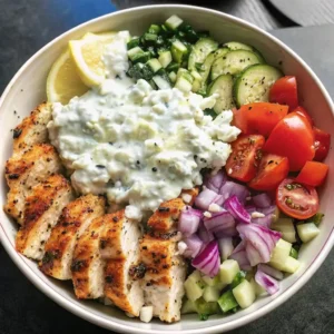 greek chicken bowls
