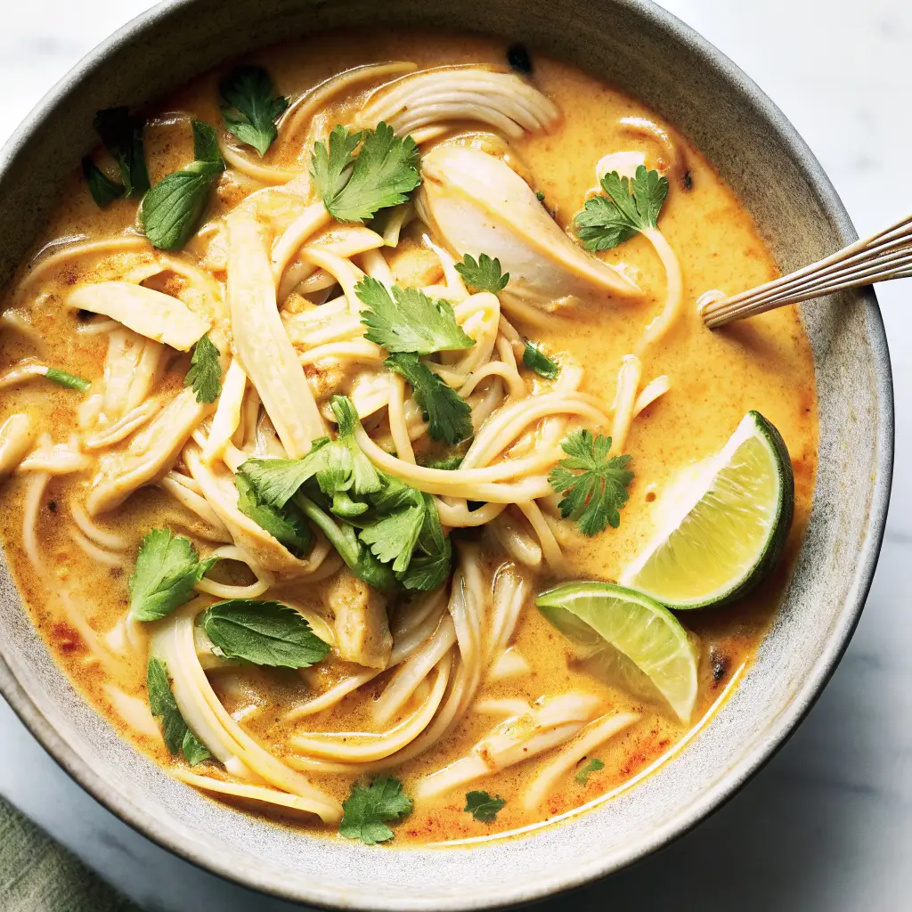 Thai Coconut Curry Chicken Soup